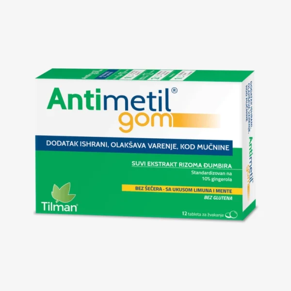 Antimetil gom 12 tableta za žvakanje Antimetil gom 12 tableta za žvakanje