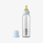 BIBS Baby Glass Bottle Complete Set 225ml - Baby Blue