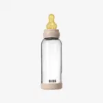 BIBS Baby Glass Bottle Set 240ml Latex - Blush