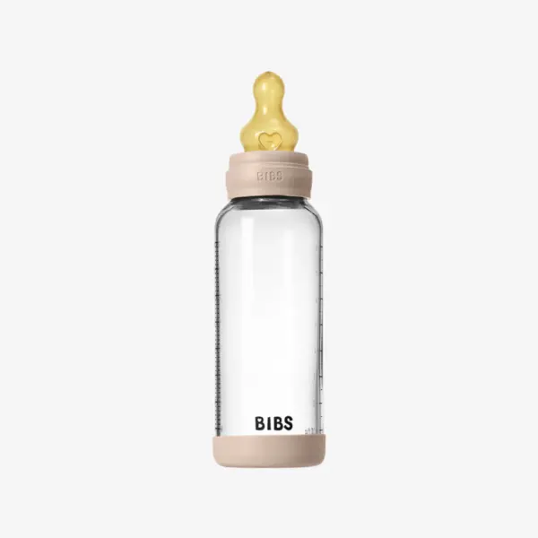 Baby Glass Bottle Set 240ml Latex - Blush