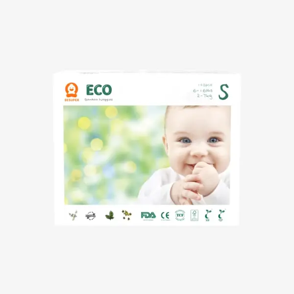 BeSuper ECO Bamboo Pelene S (3-8 kg) 102 komada BeSuper ECO Bamboo Pelene S (3-8 kg) 102 komada
