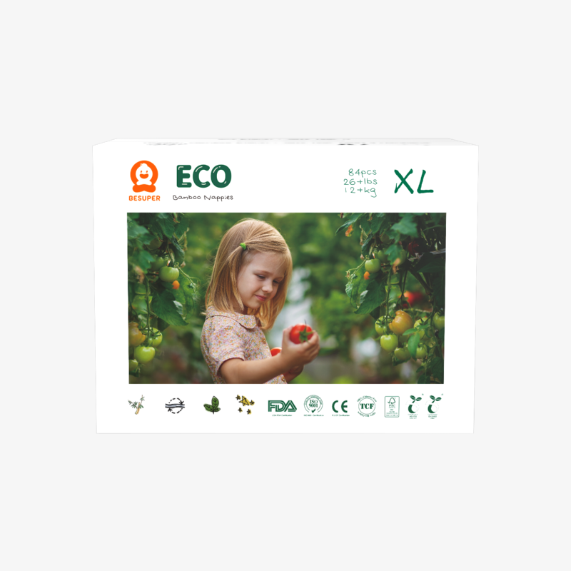 BeSuper ECO Bamboo Pelene XL (12-17 kg) 84 komada