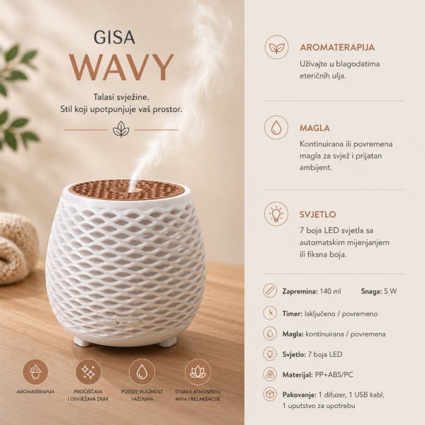 Gisa Wavy aroma difuzor Gisa Wavy aroma difuzor