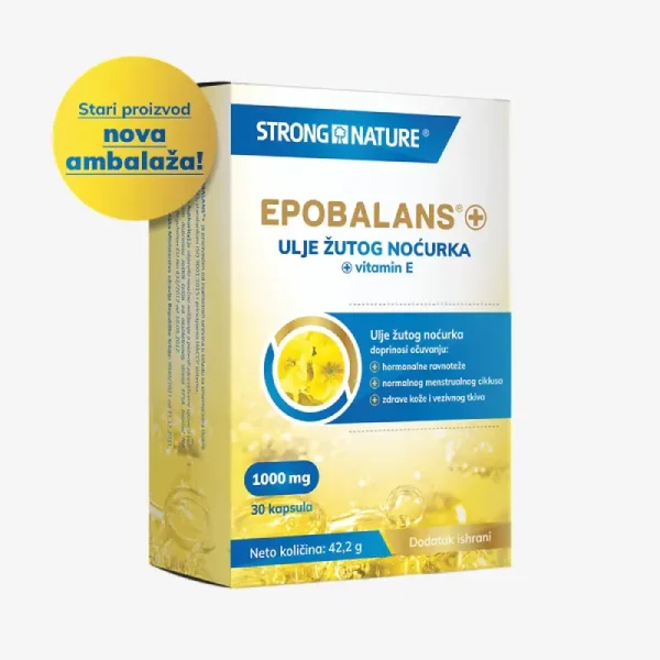 Strong Nature Epobalans+ Ulje žutog noćurka sa vitaminom E 30 kapsula Strong Nature Epobalans+ Ulje žutog noćurka sa vitaminom E 30 kapsula