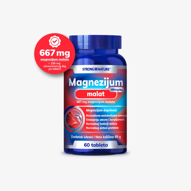Strong Nature Magnezijum malat 60 tableta