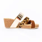 Zenske-papuce-Tricolor-Braon-Leopard-Zlatne-2 Ženske papuče Tricolor - Braon-Leopard-Zlatne