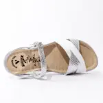 Ženske sandale Massage gel - Bijelo-srebrne